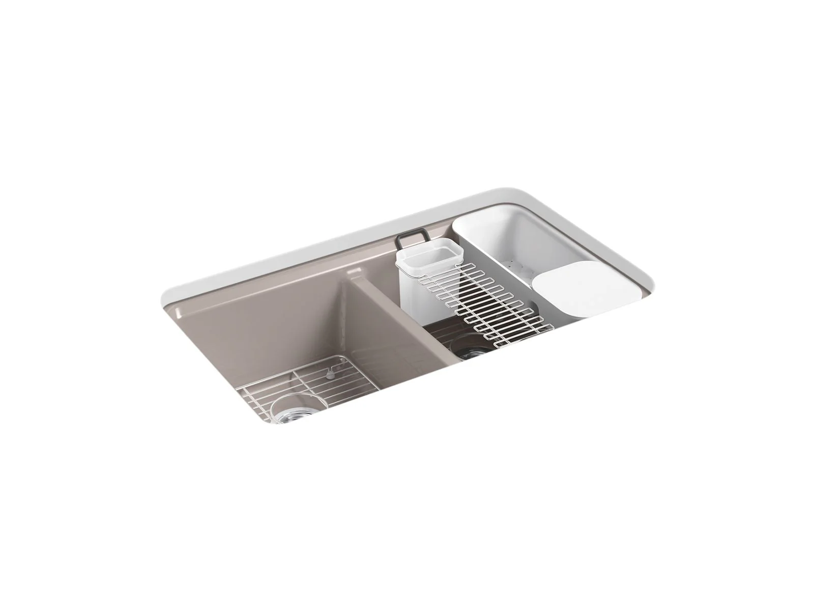 KOHLER K-8679-5UA3 Riverby 33" undermount double-bowl workstation kitchen sink - Image 8