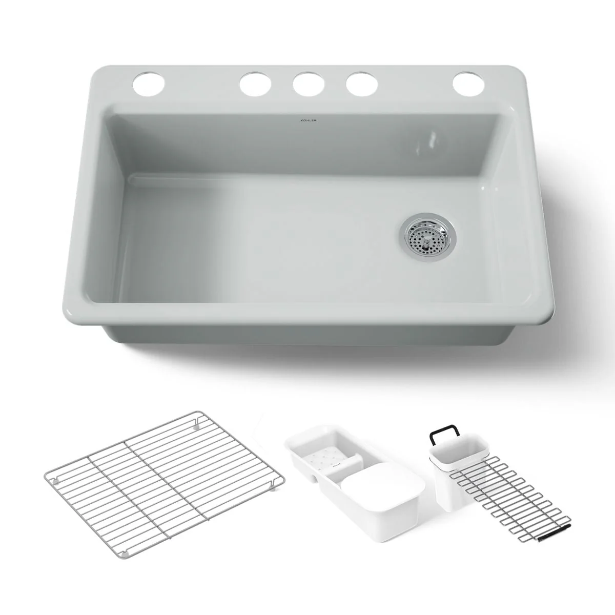 KOHLER K-5871-5UA3 Riverby 33" undermount single-bowl workstation kitchen sink - Image 19