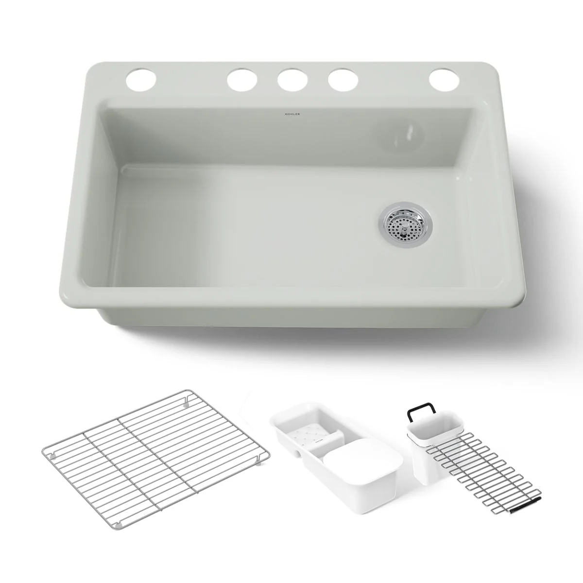 KOHLER K-5871-5UA3 Riverby 33" undermount single-bowl workstation kitchen sink - Image 34