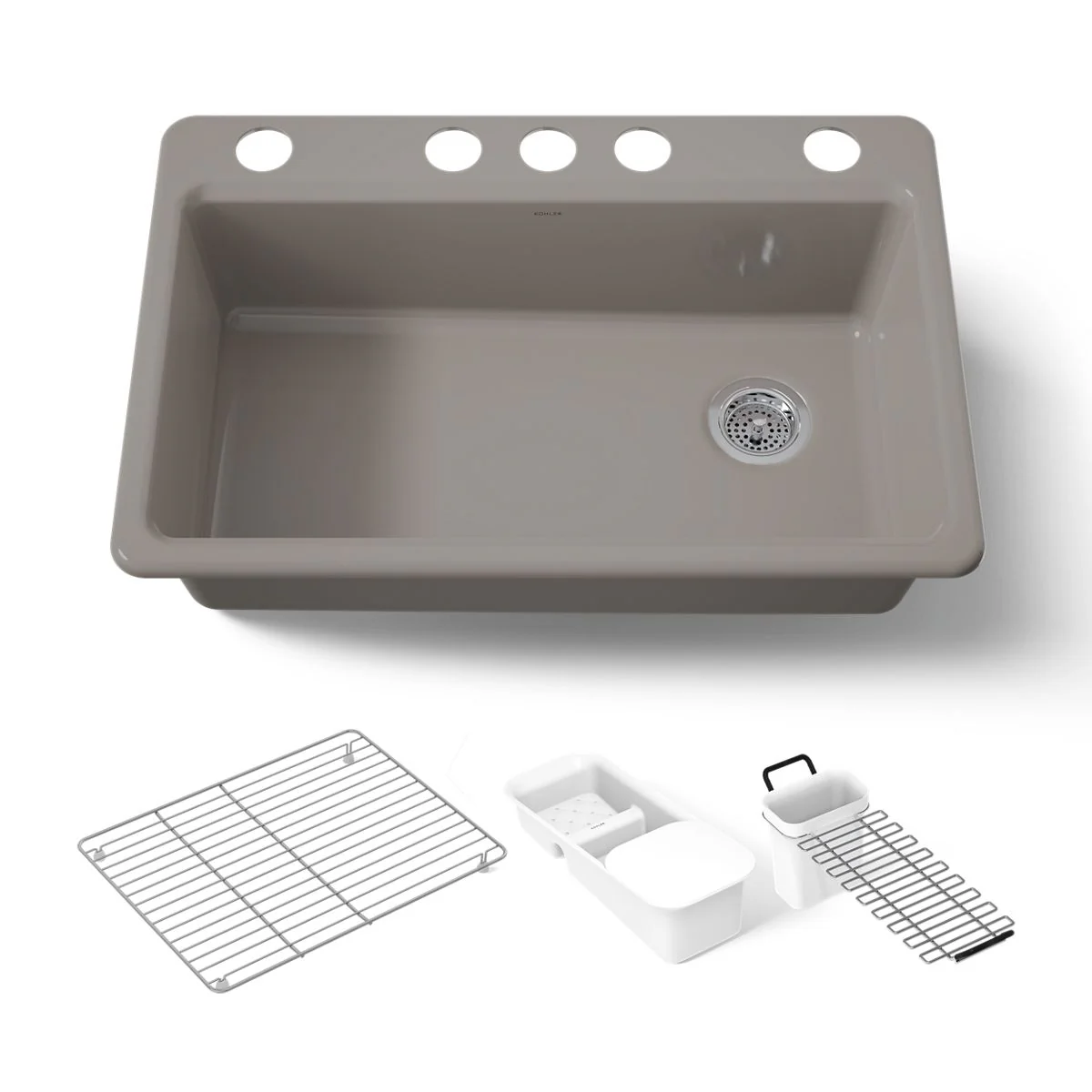 KOHLER K-5871-5UA3 Riverby 33" undermount single-bowl workstation kitchen sink - Image 44