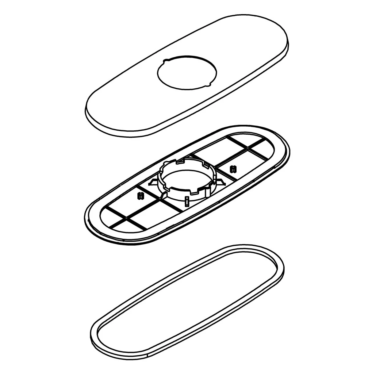 KOHLER K-1387223 Service Kit, Escutcheon, 3-Hole
