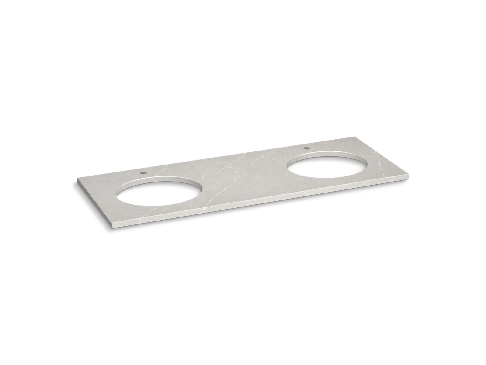 KOHLER K-28256 Silestone quartz 61" vanity top with double oval cutouts - Image 2