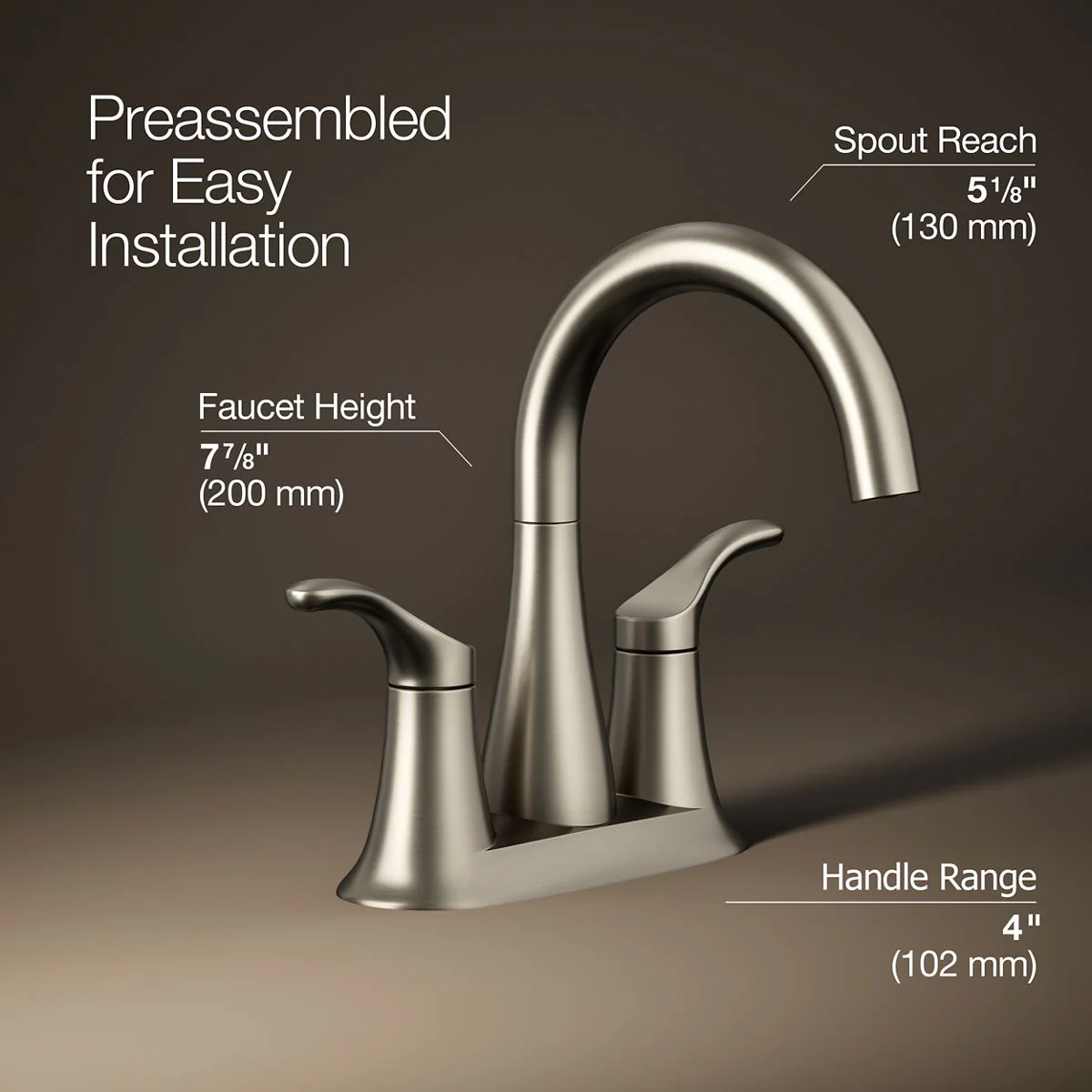 KOHLER K-27388-4 Simplice Centerset bathroom sink faucet, 1.2 gpm - Image 16