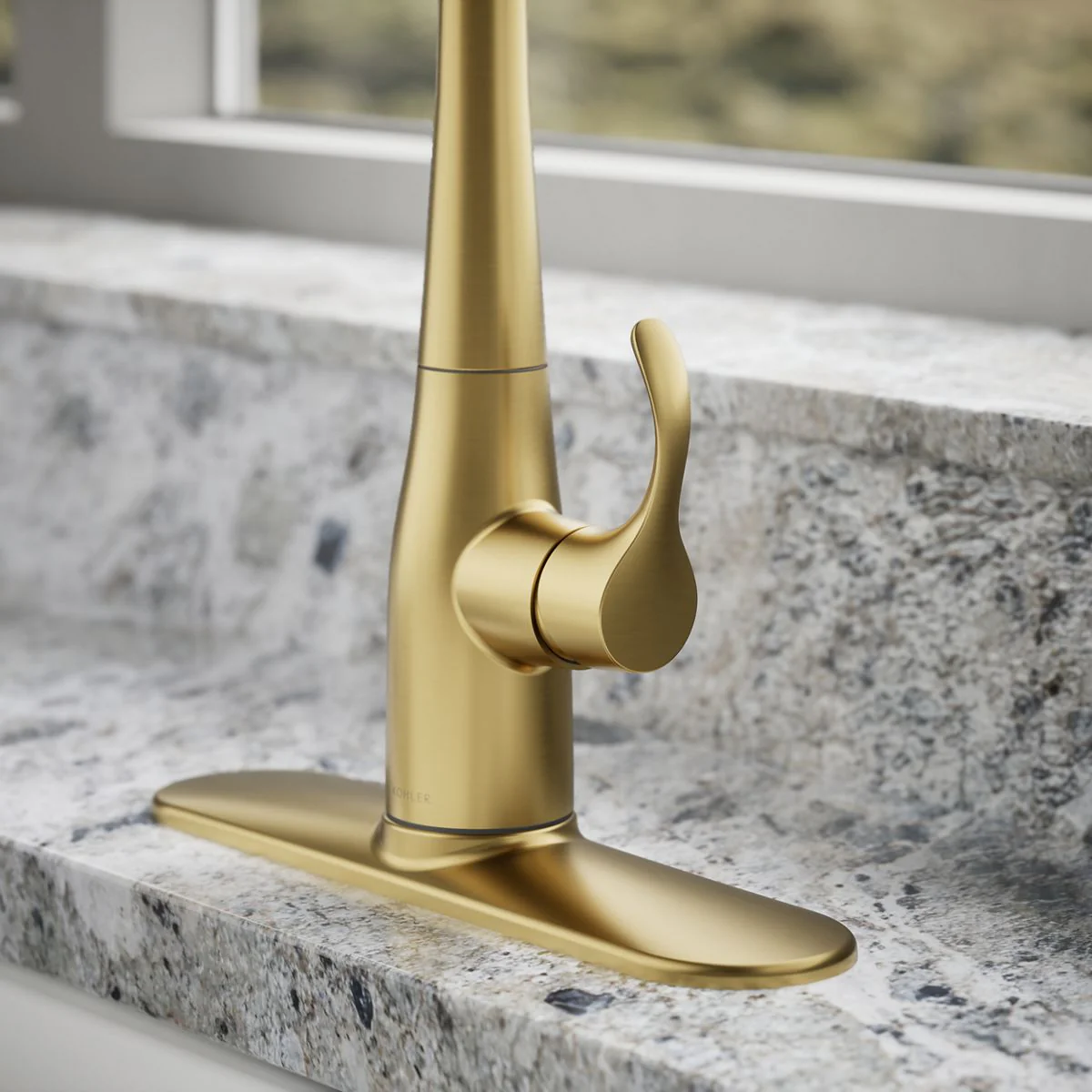 KOHLER K-597 Simplice Compact pull-down kitchen sink faucet with three-function sprayhead - Image 9