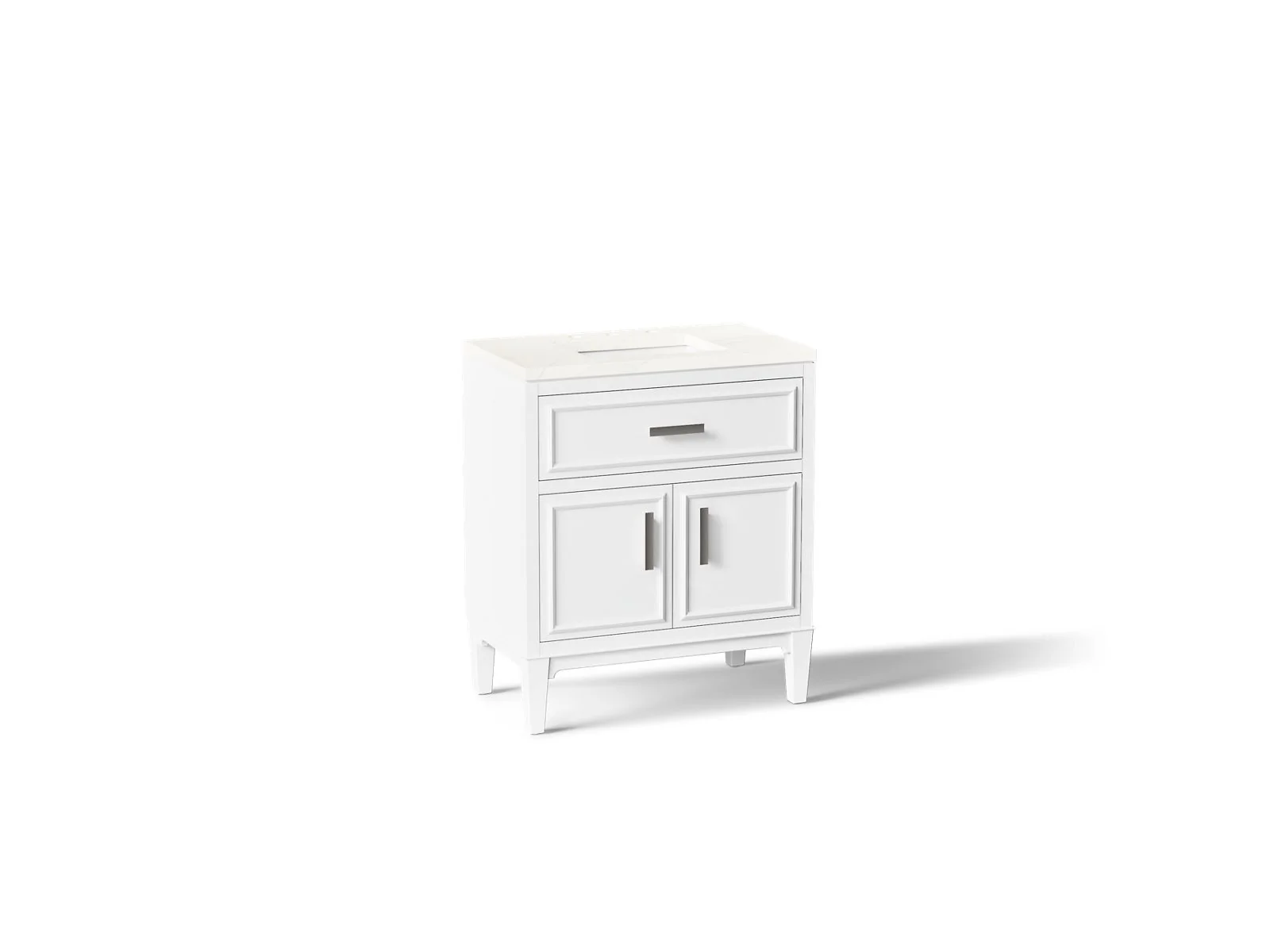 KOHLER K-33544-ASB Southerk 30" bathroom vanity cabinet with sink and quartz top - Image 3