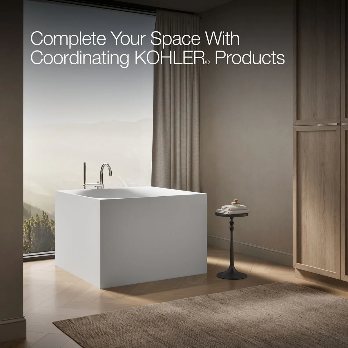KOHLER K-31404 Stillness Soak 46" x 46" freestanding bath - Image 4