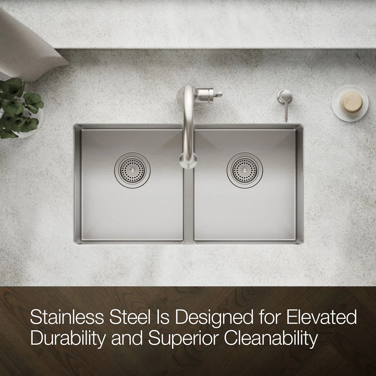 KOHLER Strive 29-1/2" undermount double-bowl kitchen sink - Image 6