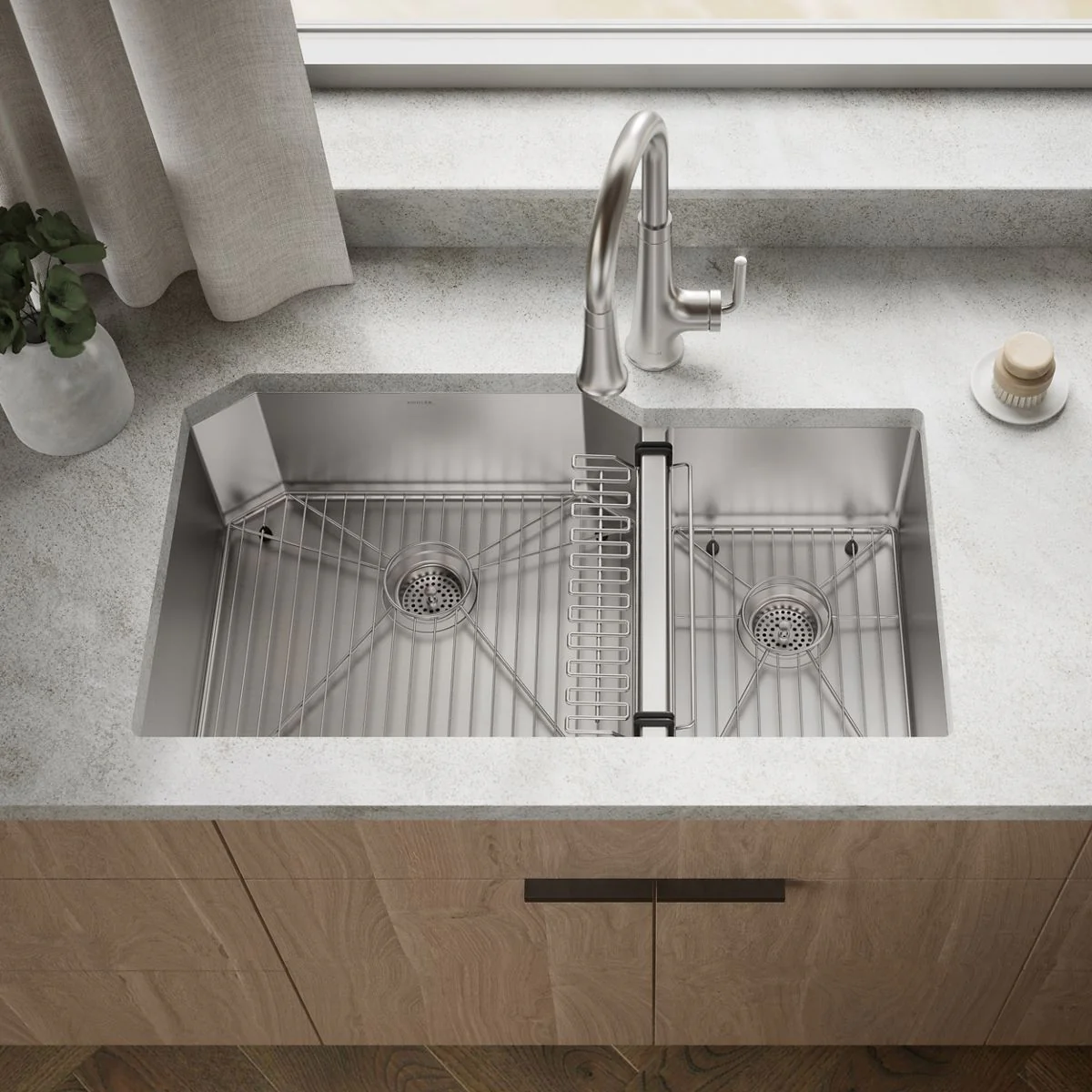 KOHLER K-5282 Strive 35-1/2" undermount double-bowl kitchen sink - Image 6
