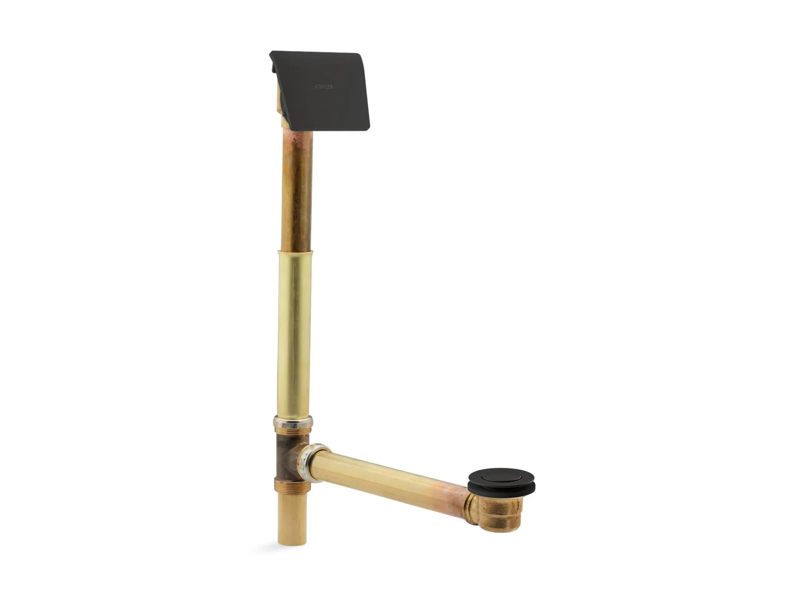KOHLER K-7147-AF Tea-for-Two 1-1/2" contoured pop-up drain and overflow for above- or through-the-floor installation