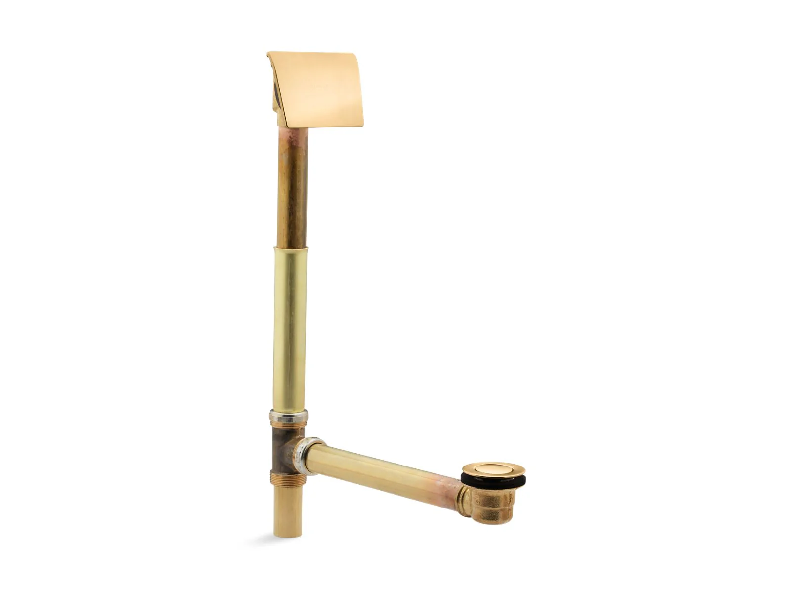 KOHLER K-7147-AF Tea-for-Two 1-1/2" contoured pop-up drain and overflow for above- or through-the-floor installation - Image 2
