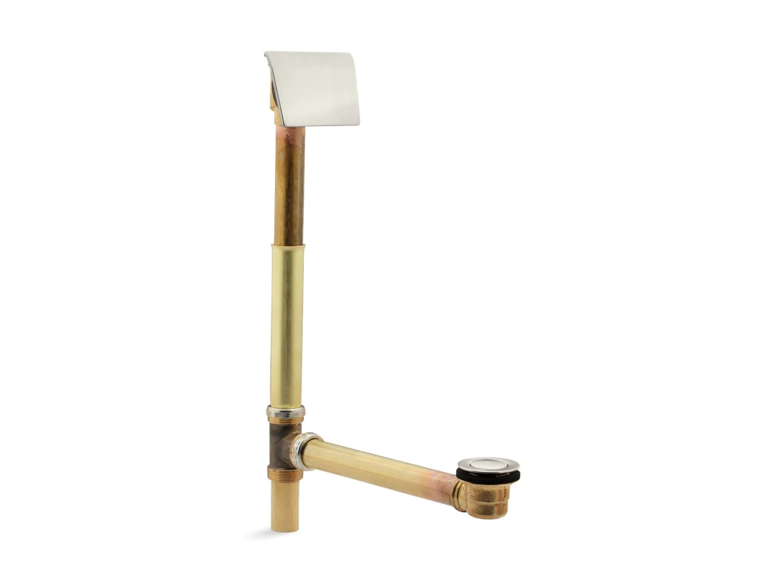 KOHLER K-7147-AF Tea-for-Two 1-1/2" contoured pop-up drain and overflow for above- or through-the-floor installation - Image 4