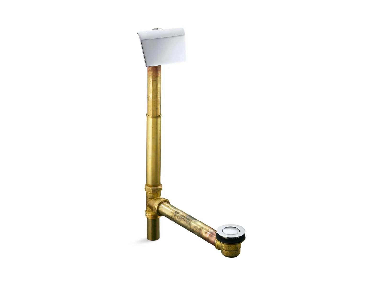 KOHLER K-7147-AF Tea-for-Two 1-1/2" contoured pop-up drain and overflow for above- or through-the-floor installation - Image 6