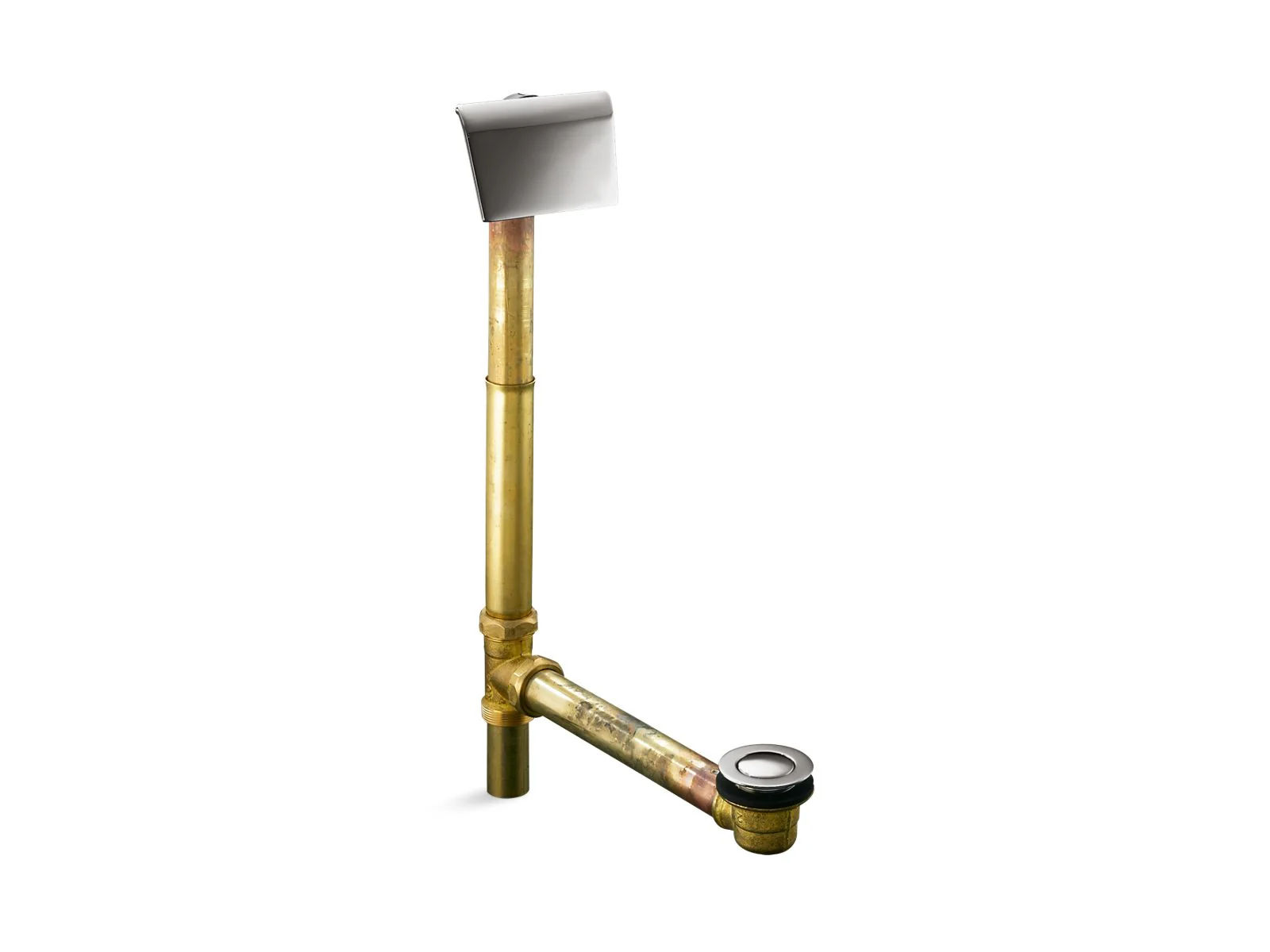 KOHLER K-7147-AF Tea-for-Two 1-1/2" contoured pop-up drain and overflow for above- or through-the-floor installation - Image 8