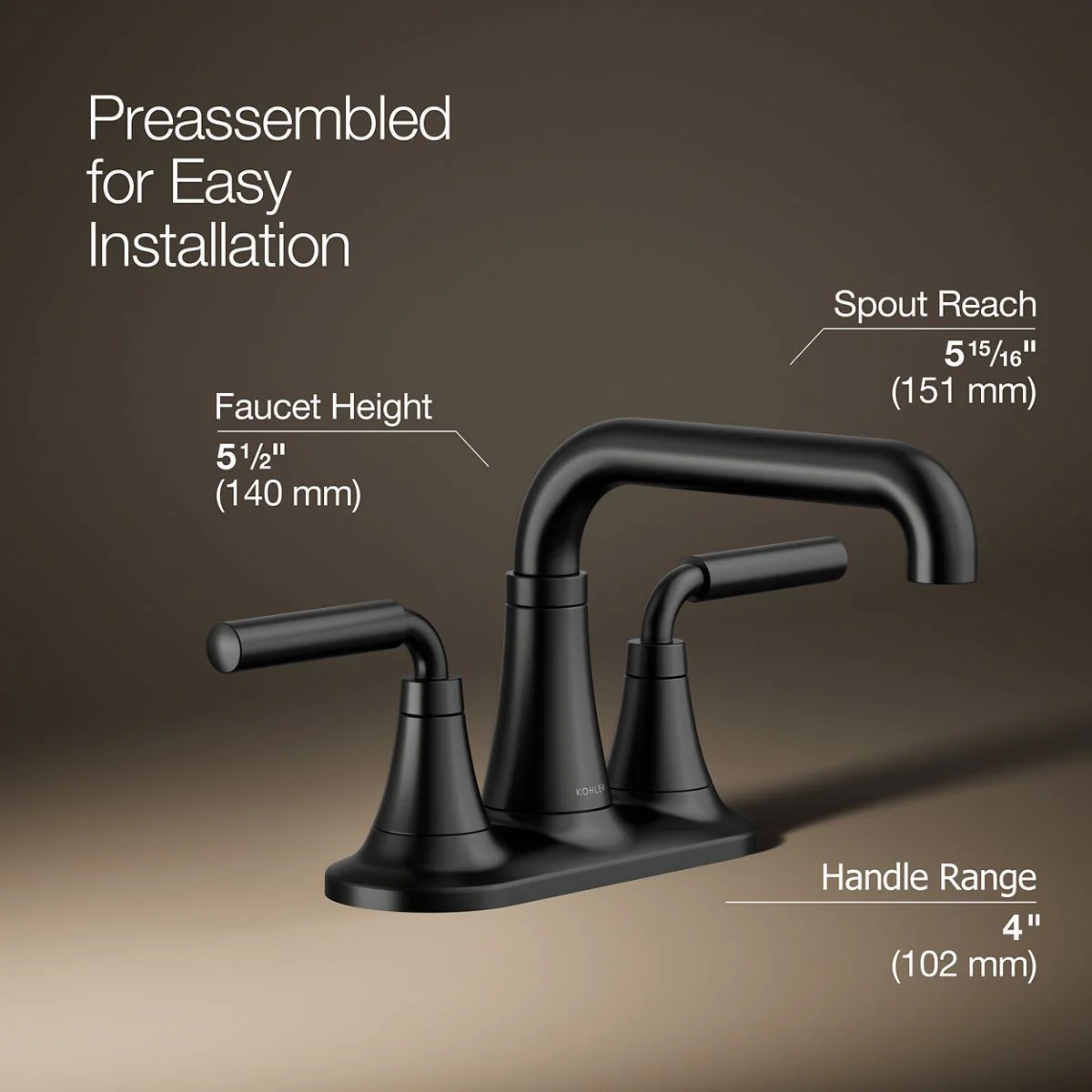 KOHLER K-27414-4 Tone Centerset bathroom sink faucet, 1.2 gpm - Image 14