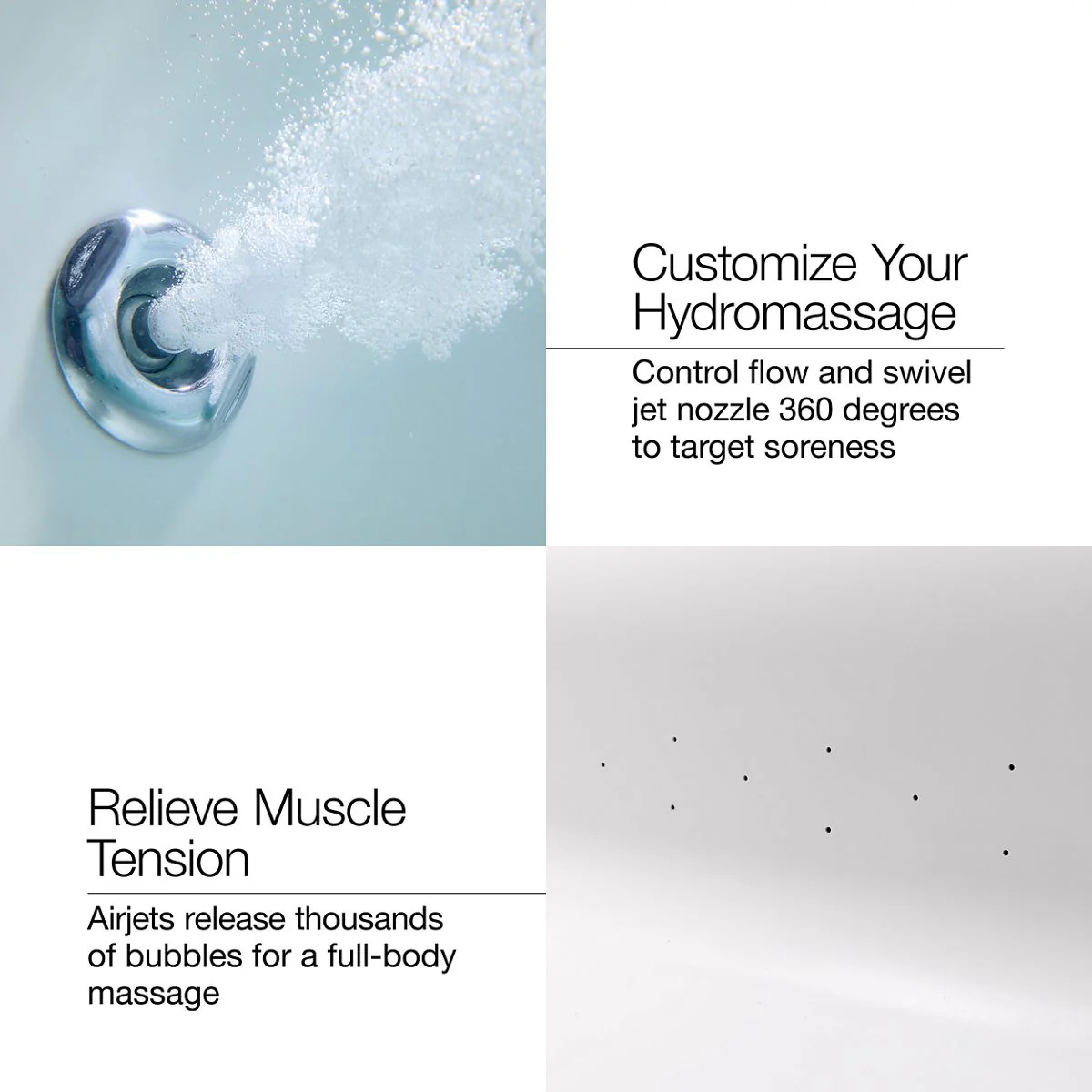 KOHLER K-5716-XHGH Underscore 65-1/2" x 35-3/4" drop-in Heated BubbleMassage air bath with whirlpool - Image 18