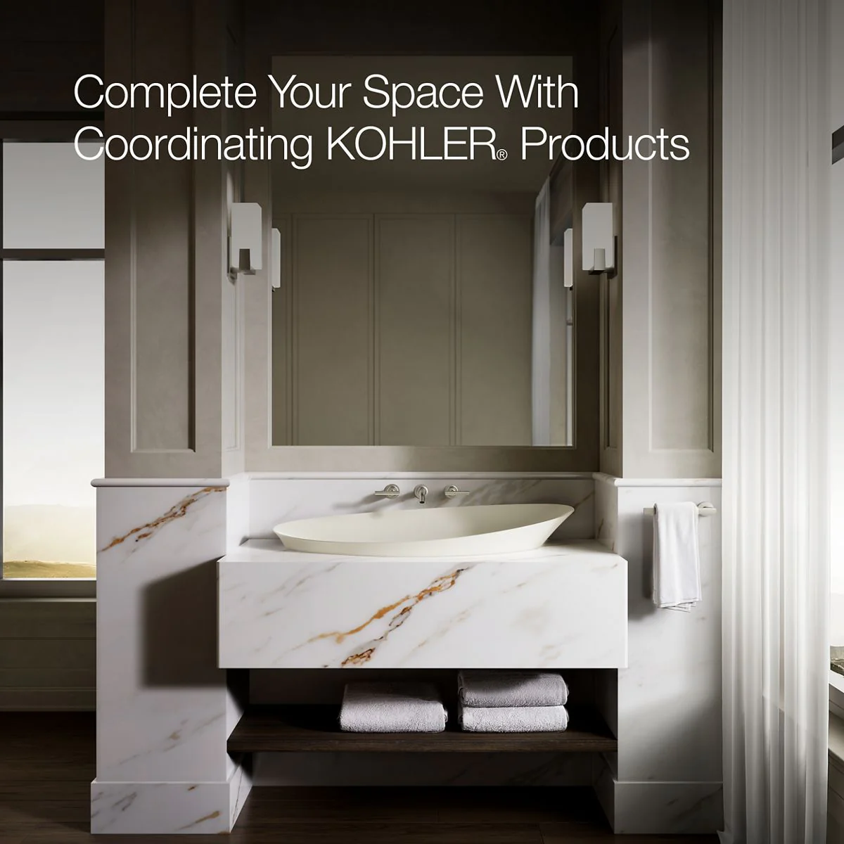 KOHLER K-20705-N Veil 38-1/2" oval vessel bathroom sink, no overflow - Image 7