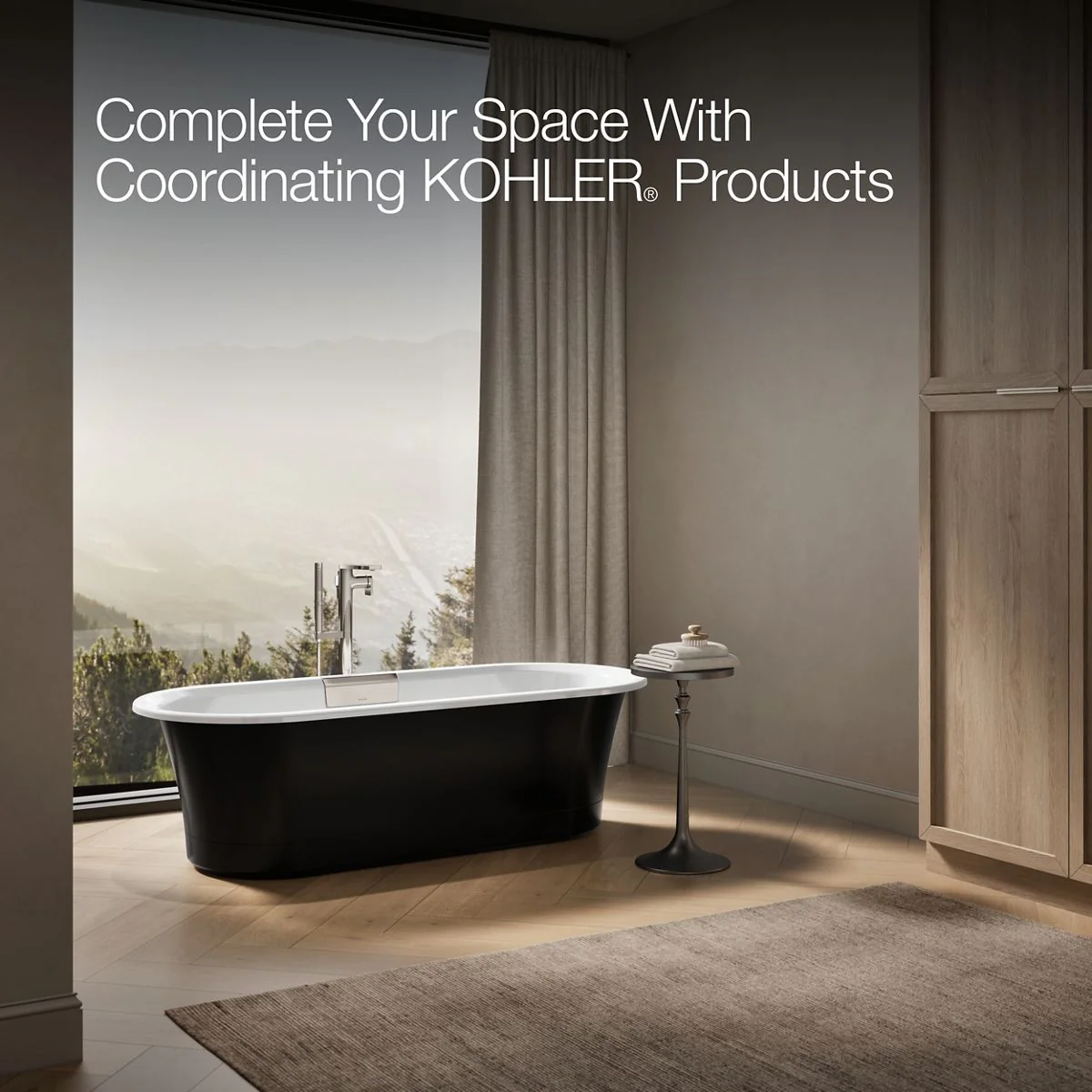 KOHLER K-29330-P5 Volute 70-7/8" x 30-3/8" freestanding bath with base - Image 5