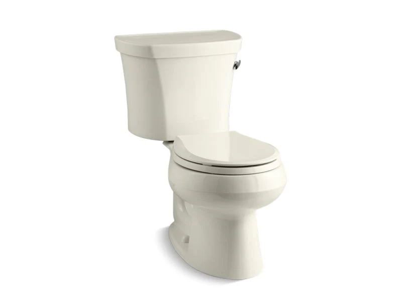 KOHLER K-3947-RA Wellworth Two-piece round-front 1.28 gpf toilet with right-hand trip lever and 14" rough-in - Image 3