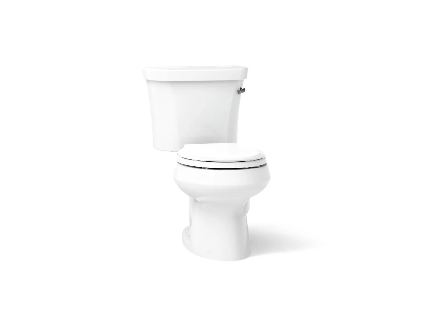KOHLER K-3947-RA Wellworth Two-piece round-front 1.28 gpf toilet with right-hand trip lever and 14" rough-in - Image 4