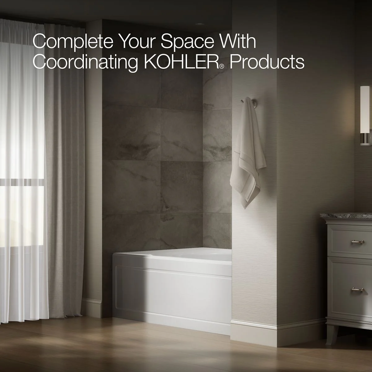 KOHLER K-1113-RA Windward 60" x 42" alcove bath, right drain - Image 5