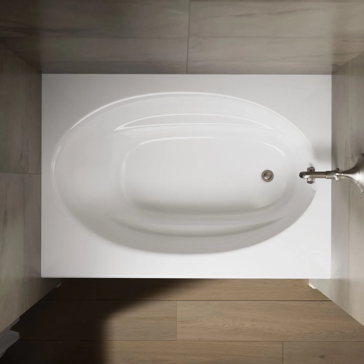 KOHLER K-1113-RA Windward 60" x 42" alcove bath, right drain - Image 7