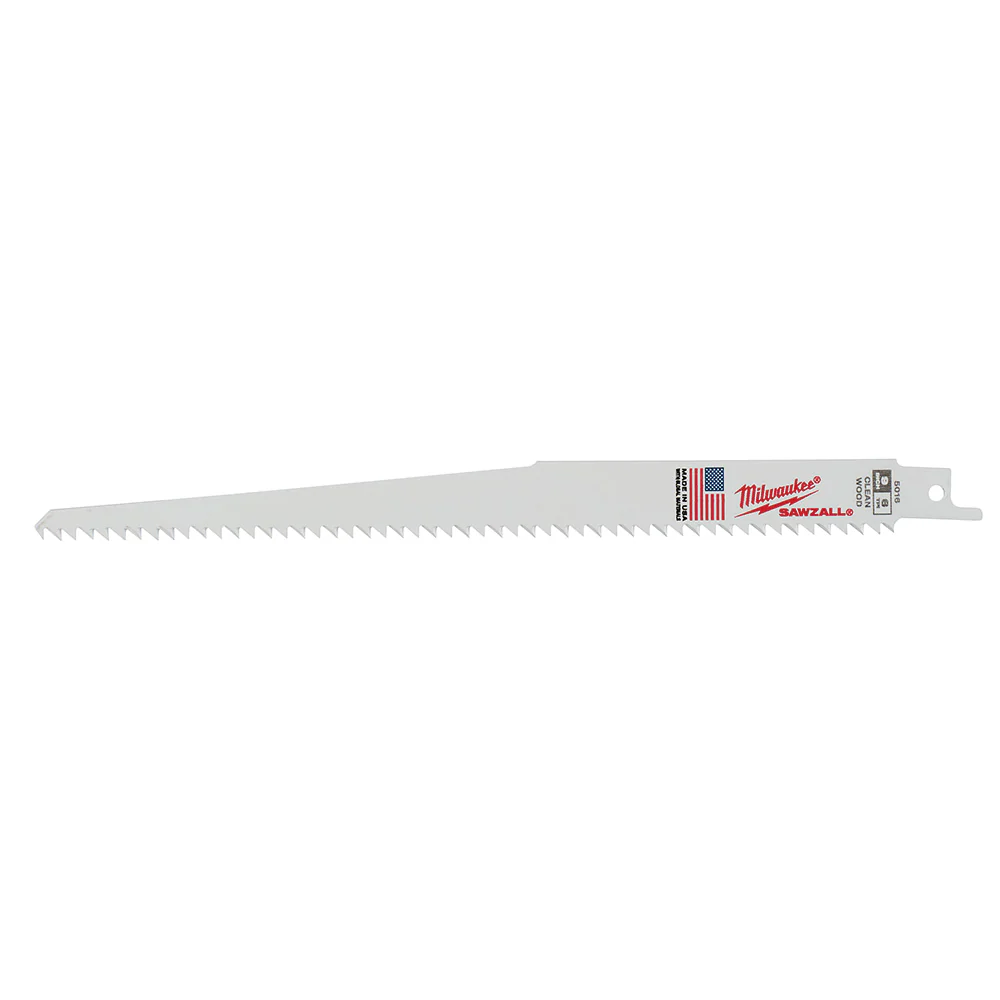 Milwaukee 48-00-5016 9" | 6-TPI Fleam Ground SAWZALL Blades (Pack of 5)