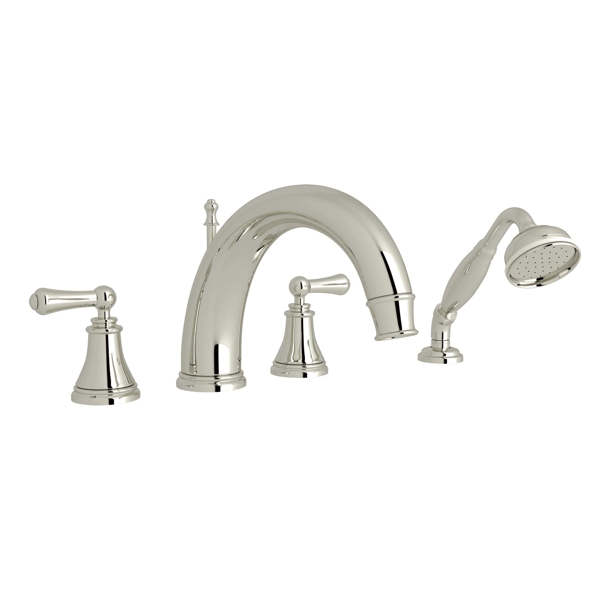 Perrin & Rowe U.3648 Georgian Era 4-Hole Deck Mount Tub Filler with C-Spout - Image 4