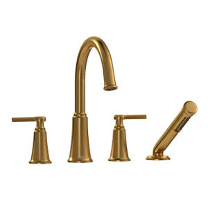 Riobel MMRD12 Momenti 4-Hole Deck Mount Tub Filler with C-Spout - Image 20