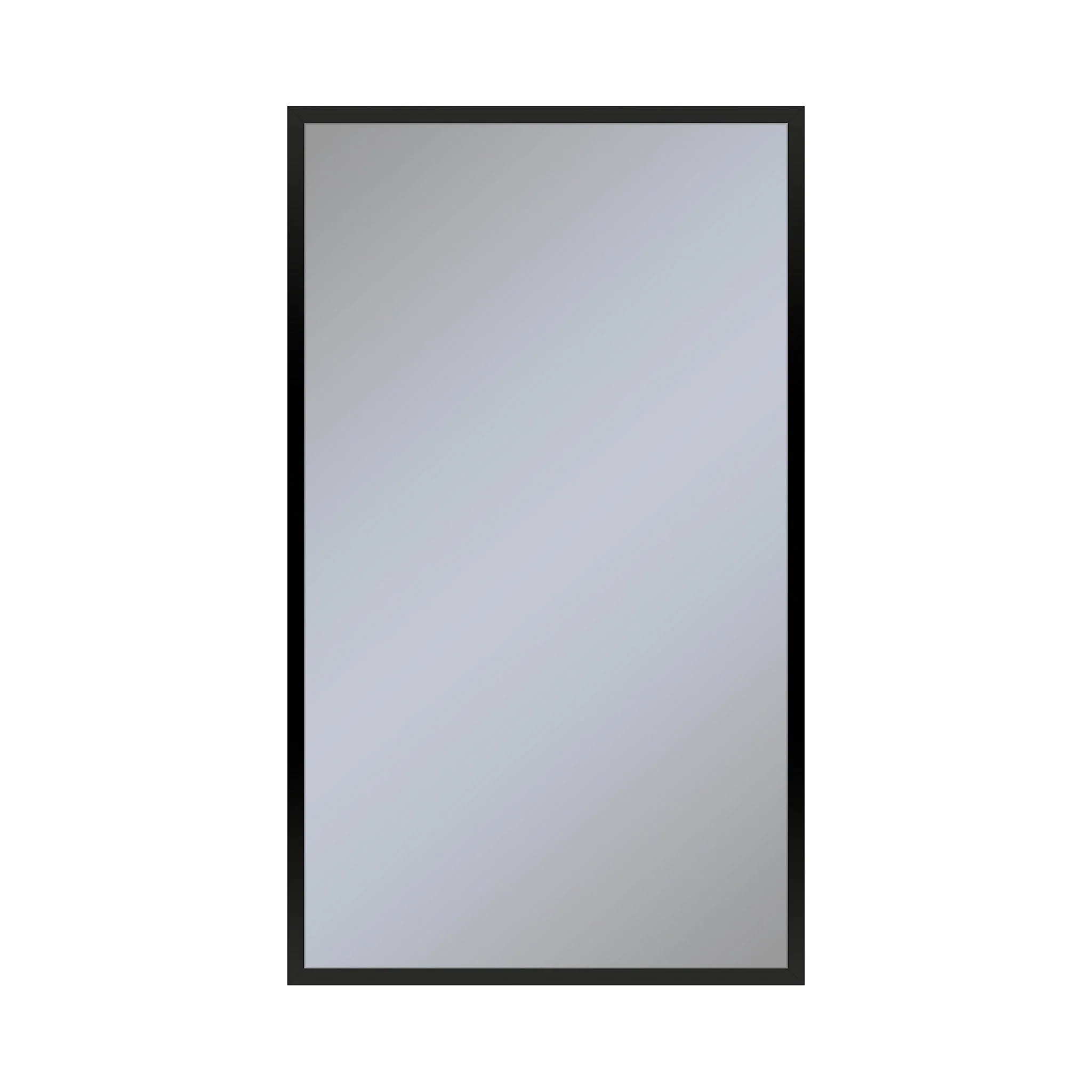 robern PC2440D6TLE83 Profiles Framed Cabinet, 24" x 40" x 6", Matte Black, Electrical Outlet, USB Charging Ports, Left Hinge