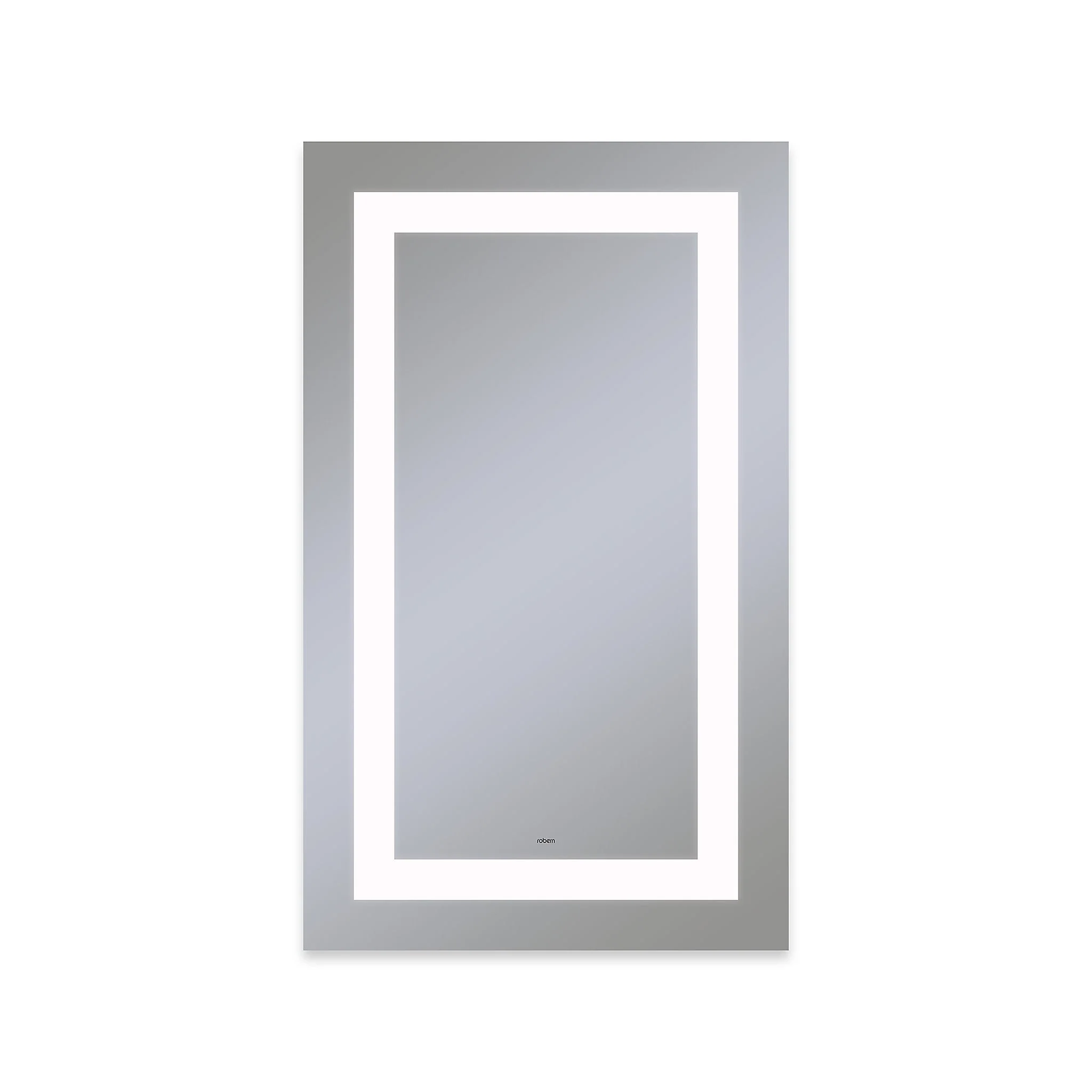 robern YM2440RIFPD4 Vitality Lighted Mirror, 24" x 40" x 1-3/4", Rectangle, Inset Light Pattern, 4000K Temperature (Cool Light), Dimmable, Defogger