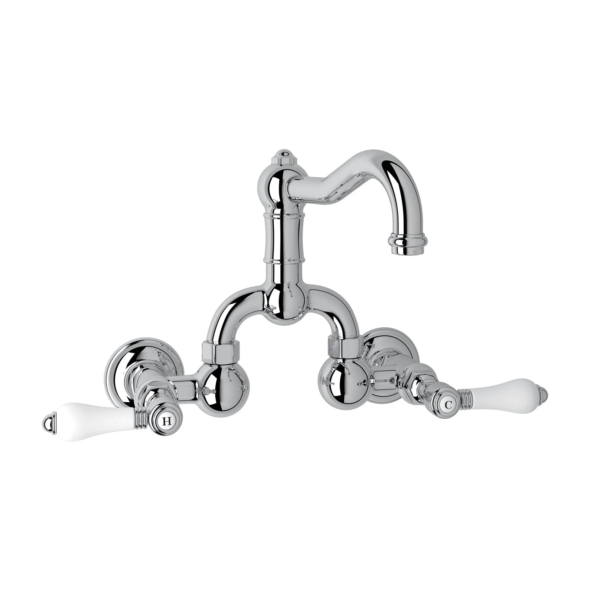 ROHL A1418 Acqui® Wall Mount Bridge Lavatory Faucet With Column Spout - Image 11