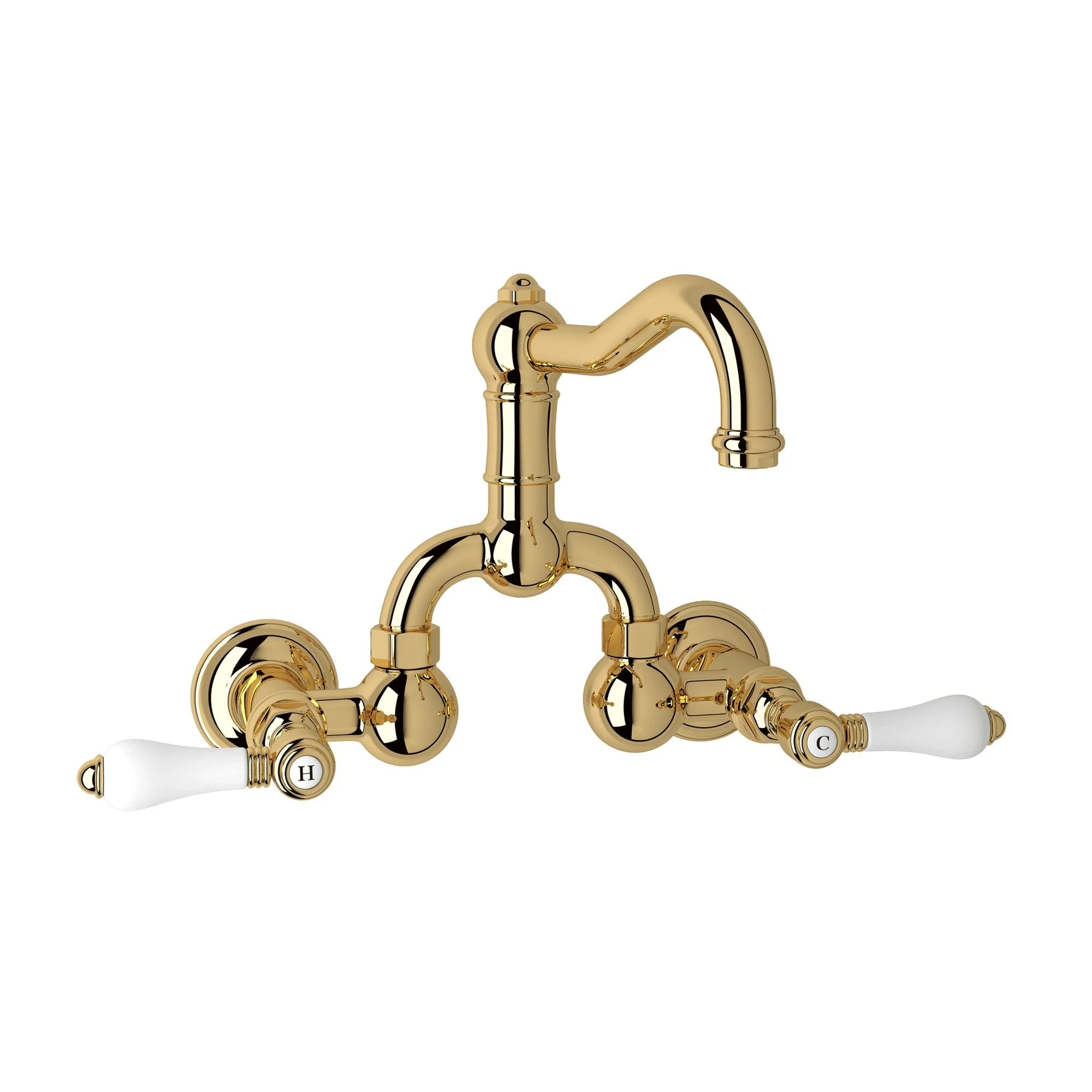 ROHL A1418 Acqui® Wall Mount Bridge Lavatory Faucet With Column Spout - Image 12