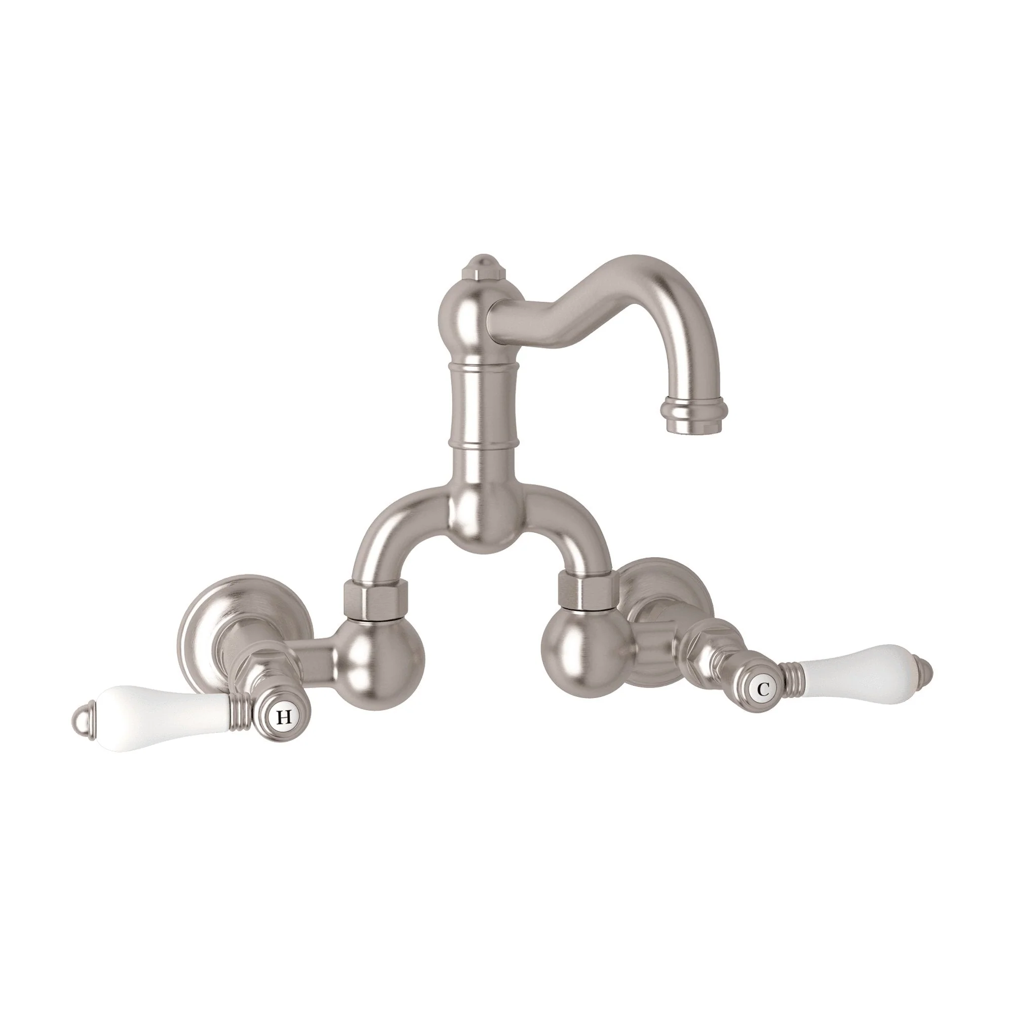 ROHL A1418 Acqui® Wall Mount Bridge Lavatory Faucet With Column Spout - Image 14