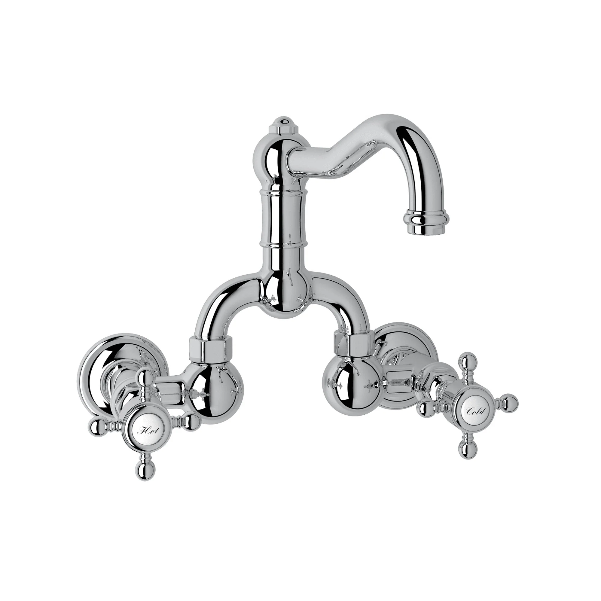 ROHL A1418 Acqui® Wall Mount Bridge Lavatory Faucet With Column Spout - Image 16