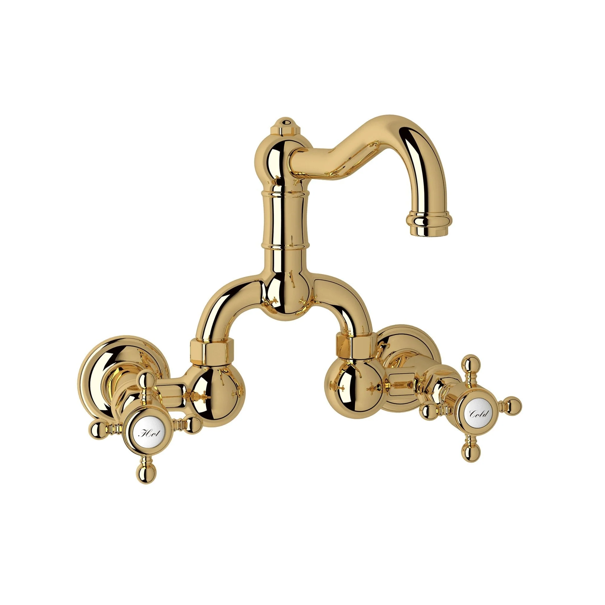 ROHL A1418 Acqui® Wall Mount Bridge Lavatory Faucet With Column Spout - Image 17