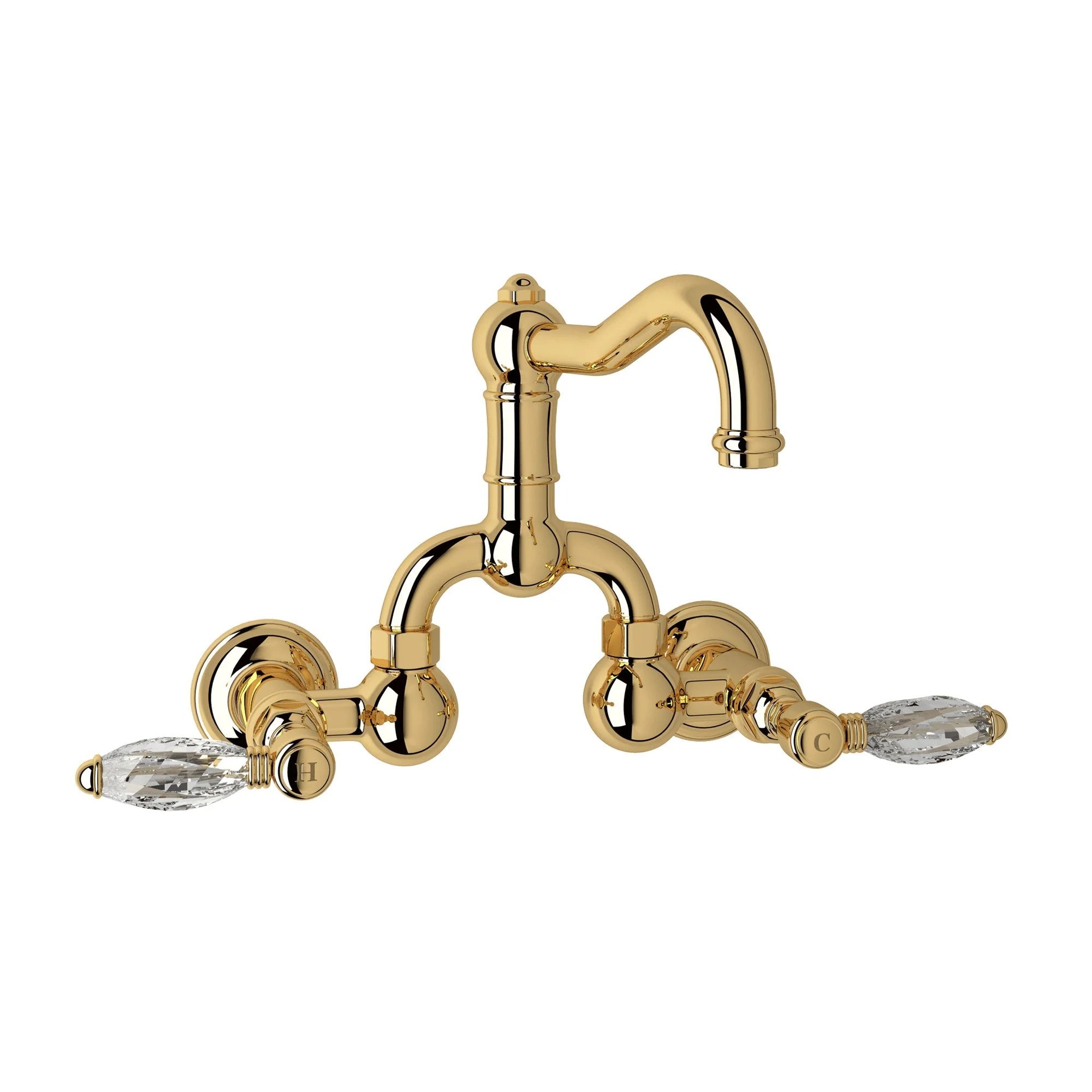 ROHL A1418 Acqui® Wall Mount Bridge Lavatory Faucet With Column Spout - Image 2