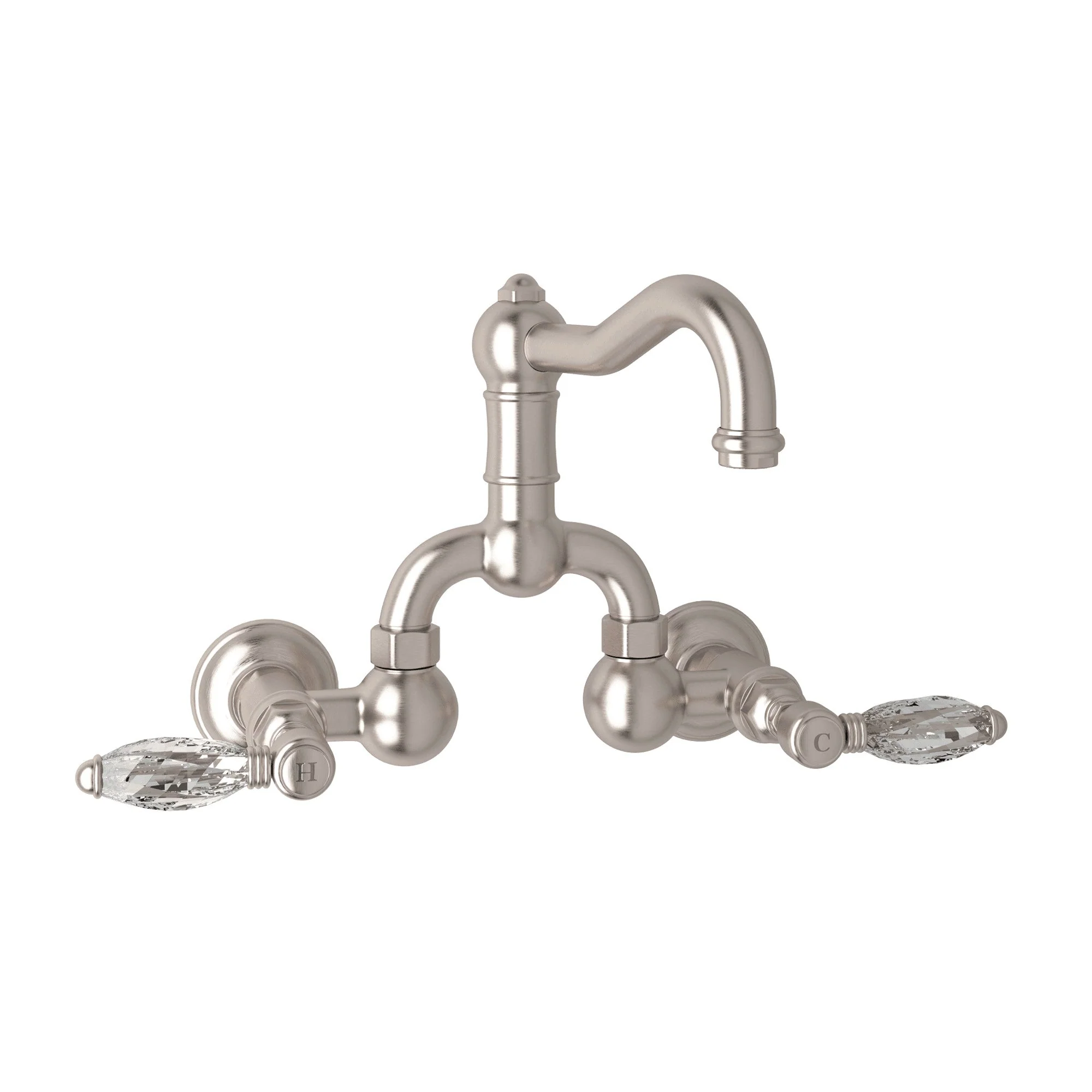 ROHL A1418 Acqui® Wall Mount Bridge Lavatory Faucet With Column Spout - Image 4