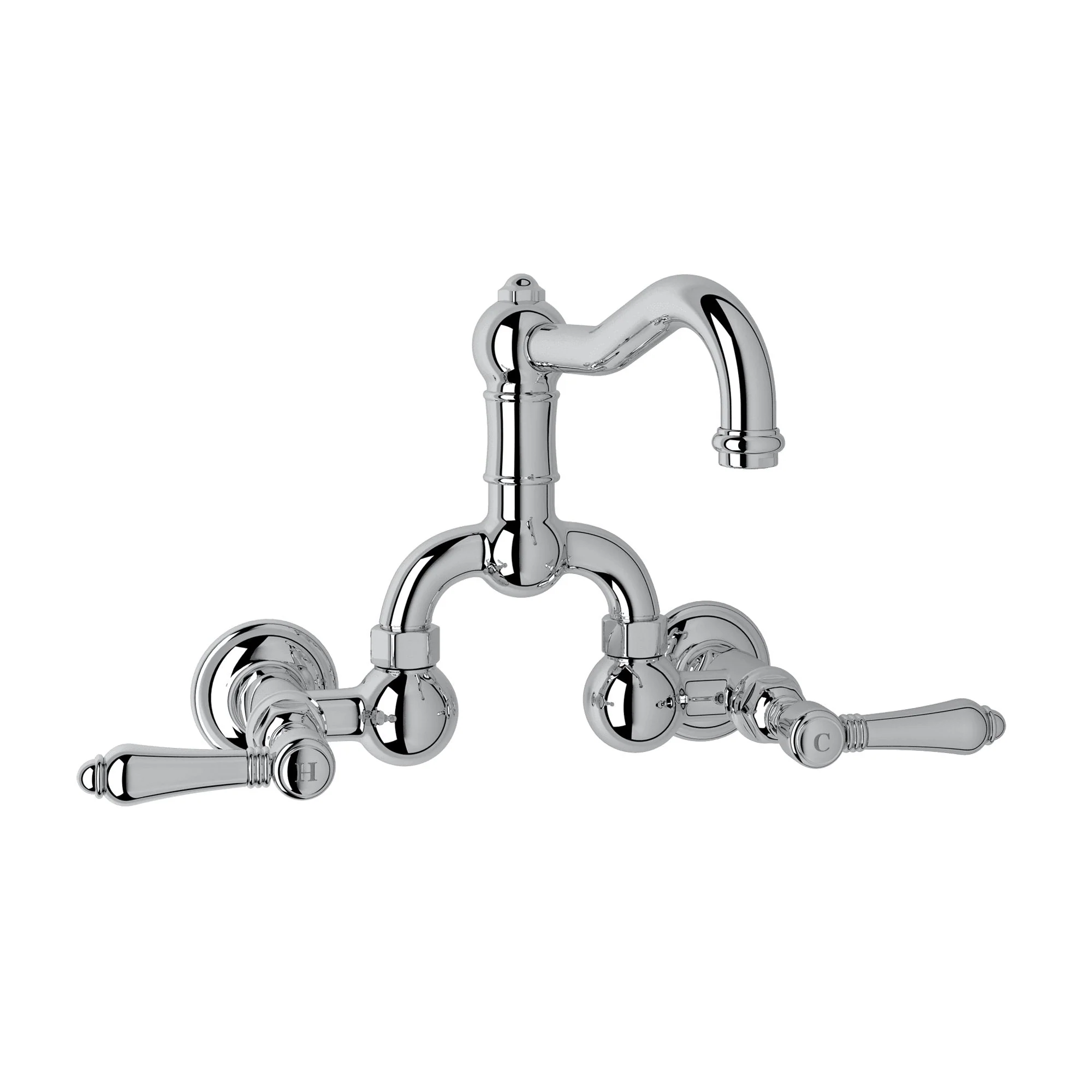 ROHL A1418 Acqui® Wall Mount Bridge Lavatory Faucet With Column Spout - Image 6
