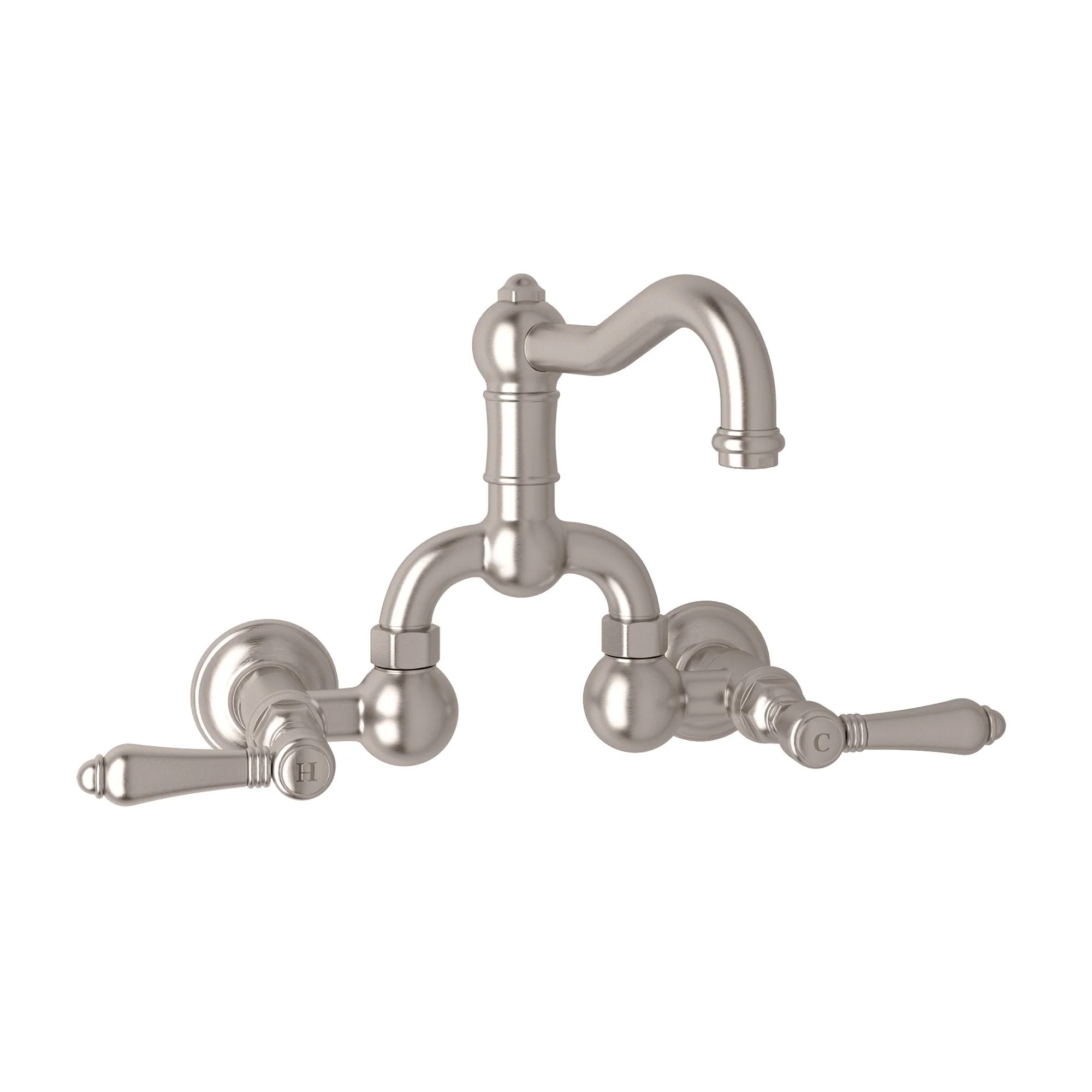 ROHL A1418 Acqui® Wall Mount Bridge Lavatory Faucet With Column Spout - Image 9